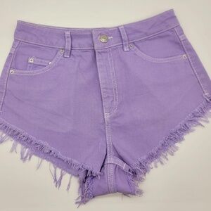 Shreded Top Shop Dolphin Cut Lilac Light Purple Topshop Shorts Size 4